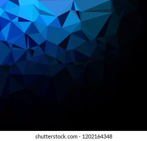 Blue Polygonal Mosaic Background, Creative Design Templates