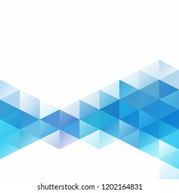 Blue Polygonal Mosaic Background, Creative Design Templates