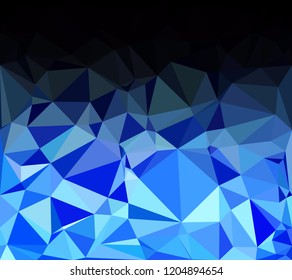 Blue Polygonal Mosaic Background, Creative Design Templates