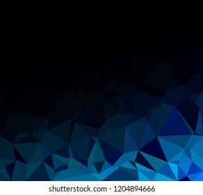 Blue Polygonal Mosaic Background, Creative Design Templates