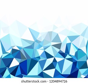 Blue Polygonal Mosaic Background, Creative Design Templates