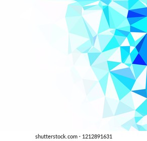 Blue Polygonal Mosaic Background, Creative Design Templates