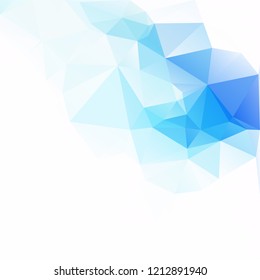 Blue Polygonal Mosaic Background, Creative Design Templates