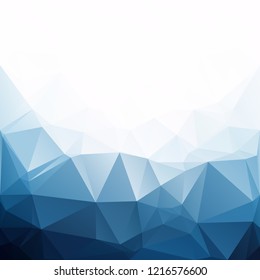 Blue Polygonal Mosaic Background, Creative Design Templates