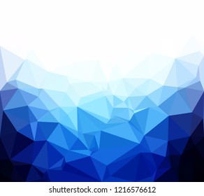 Blue Polygonal Mosaic Background, Creative Design Templates