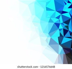 Blue Polygonal Mosaic Background, Creative Design Templates
