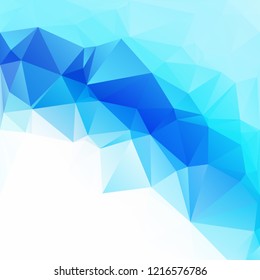 Blue Polygonal Mosaic Background, Creative Design Templates