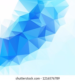 Blue Polygonal Mosaic Background, Creative Design Templates