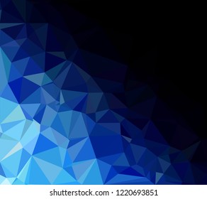 Blue Polygonal Mosaic Background, Creative Design Templates