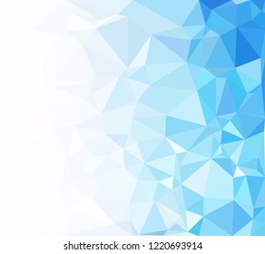 Blue Polygonal Mosaic Background, Creative Design Templates