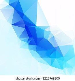 Blue Polygonal Mosaic Background, Creative Design Templates