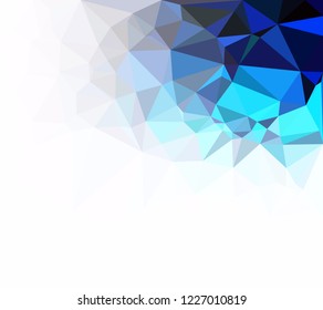 Blue Polygonal Mosaic Background, Creative Design Templates