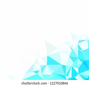 Blue Polygonal Mosaic Background, Creative Design Templates