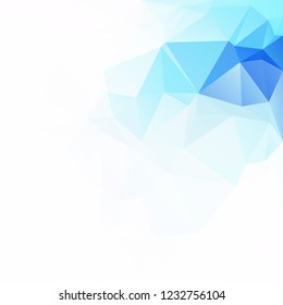 Blue Polygonal Mosaic Background, Creative Design Templates