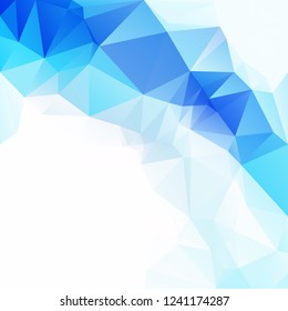 Blue Polygonal Mosaic Background, Creative Design Templates