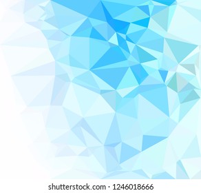 Blue Polygonal Mosaic Background, Creative Design Templates