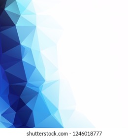 Blue Polygonal Mosaic Background, Creative Design Templates