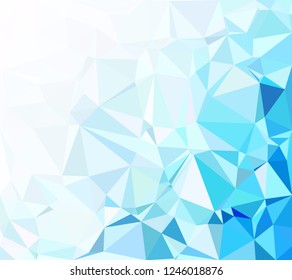 Blue Polygonal Mosaic Background, Creative Design Templates
