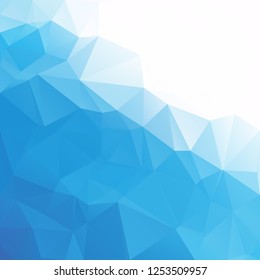 Blue Polygonal Mosaic Background, Creative Design Templates