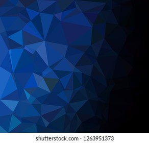 Blue Polygonal Mosaic Background, Creative Design Templates