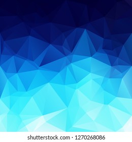 Blue Polygonal Mosaic Background, Creative Design Templates