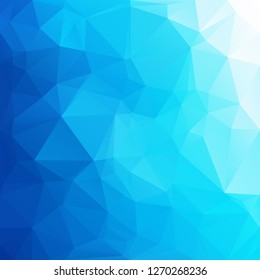 Blue Polygonal Mosaic Background, Creative Design Templates