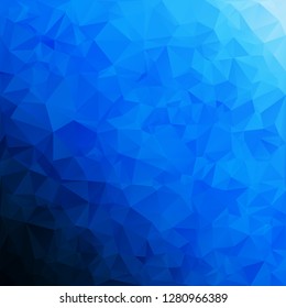 Blue Polygonal Mosaic Background, Creative Design Templates