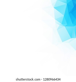 Blue Polygonal Mosaic Background, Creative Design Templates