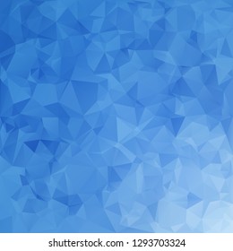 Blue Polygonal Mosaic Background, Creative Design Templates