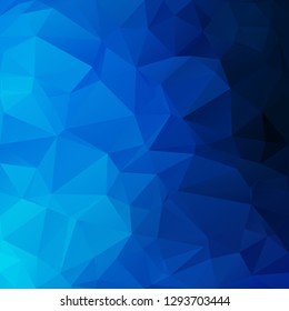 Blue Polygonal Mosaic Background, Creative Design Templates
