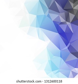 Blue Polygonal Mosaic Background, Creative Design Templates