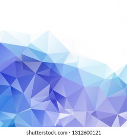 Blue Polygonal Mosaic Background, Creative Design Templates