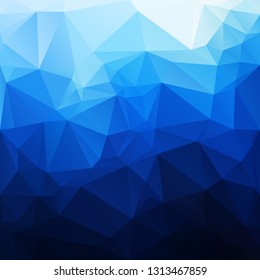 Blue Polygonal Mosaic Background, Creative Design Templates