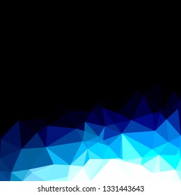 Blue Polygonal Mosaic Background, Creative Design Templates