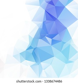 Blue Polygonal Mosaic Background, Creative Design Templates