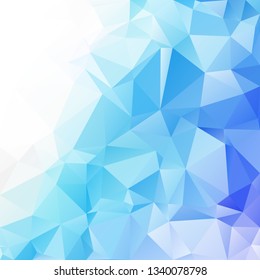 Blue Polygonal Mosaic Background, Creative Design Templates