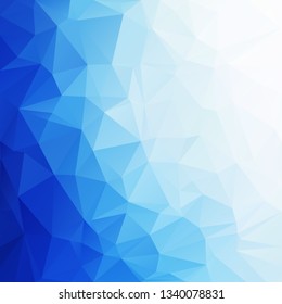 Blue Polygonal Mosaic Background, Creative Design Templates