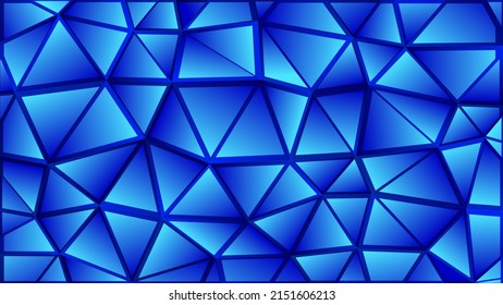 Fondo de mosaico poligonal azul. Fondo de diseño creativo
