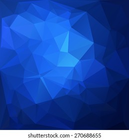 Blue Polygonal Mosaic Background, Creative Design Templates