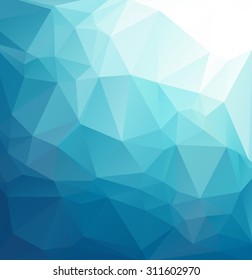 Blue Polygonal Mosaic Background, Creative Design Templates