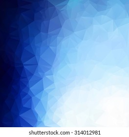 Blue Polygonal Mosaic Background, Creative Design Templates