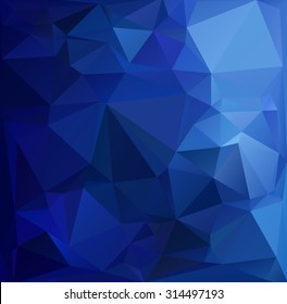 Blue Polygonal Mosaic Background, Creative Design Templates