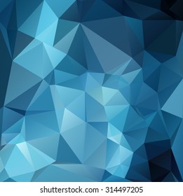 Blue Polygonal Mosaic Background, Creative Design Templates