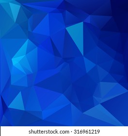 Blue Polygonal Mosaic Background, Creative Design Templates