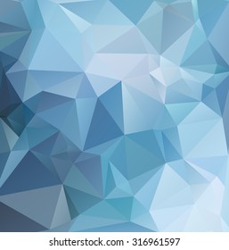 Blue Polygonal Mosaic Background, Creative Design Templates