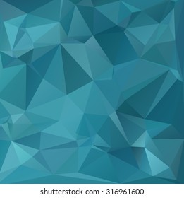 Blue Polygonal Mosaic Background, Creative Design Templates