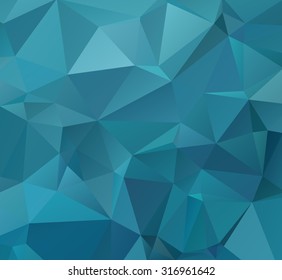 Blue Polygonal Mosaic Background, Creative Design Templates