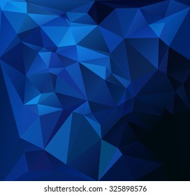 Blue Polygonal Mosaic Background, Creative Design Templates