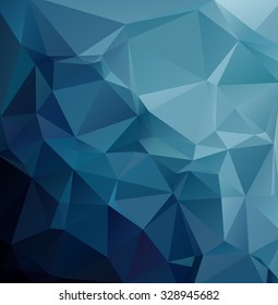 Blue Polygonal Mosaic Background, Creative Design Templates