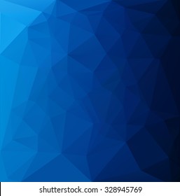 Fundo de mosaico poligonal azul, modelos de design criativo